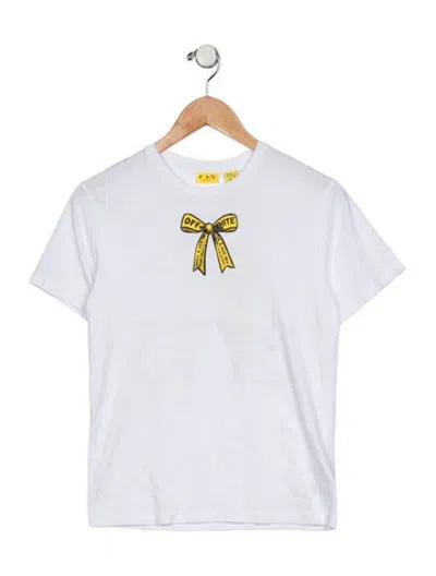 Pre-owned Off-white Kids' Bow Arrow T-shirt W/tags In White/yellow