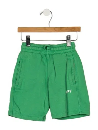Pre-owned Off-white Babies' Boy's Logo Shorts In Green