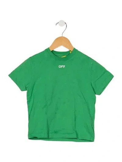 Pre-owned Off-white Babies' Boy's Logo T-shirt In Green