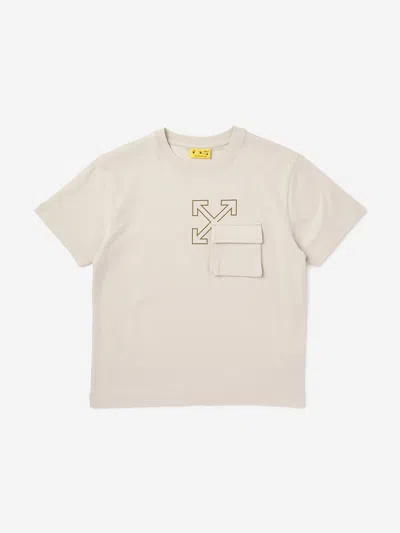 Off-white Babies'  Boys Arrow Cargo T-shirt In Neutral