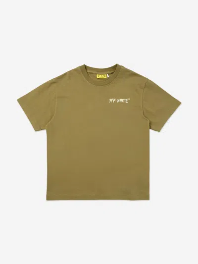 Off-white Babies'  Boys Arrow Sketch T-shirt In Green