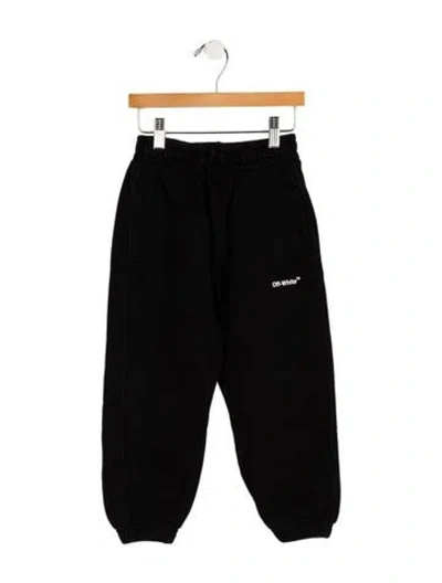 Pre-owned Off-white Babies' Boys' Diagonal Print Logo Jogger Sweatpant In Black