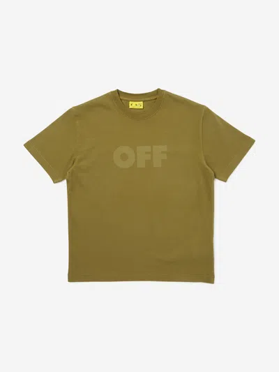 Off-white Babies'  Boys Garment Dyed T-shirt In Green