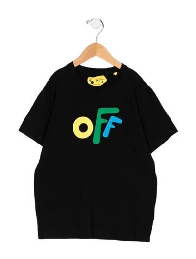 Pre-owned Off-white Kids' Boys Graphic T Shirt In Black