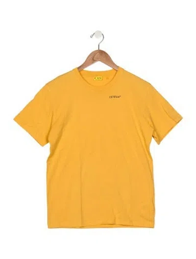 Pre-owned Off-white Kids' Boys Graphic T Shirt In Yellow