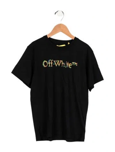 Pre-owned Off-white Kids' Boys Graphic T-shirt In Black