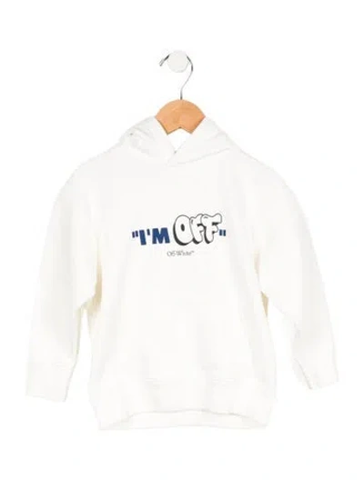 Pre-owned Off-white Babies' Boys' "i'm Off" Logo Hooded Sweatshirt W/tags In White