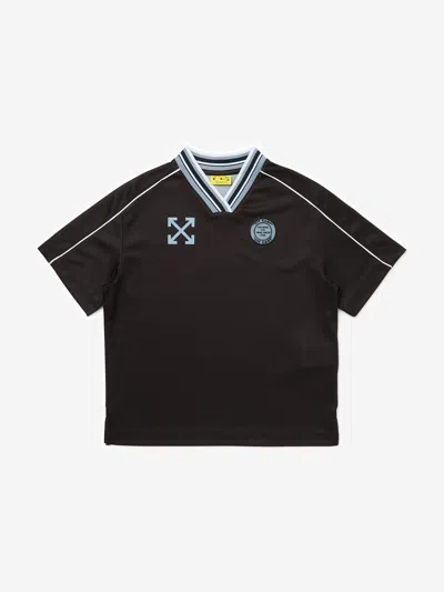 Off-white Babies'  Boys Soccer Track T-shirt In Black