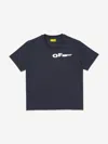 Off-white Boys Type T-shirt In Blue