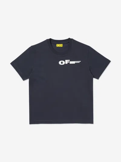Off-white Babies'  Boys Type T-shirt In Blue