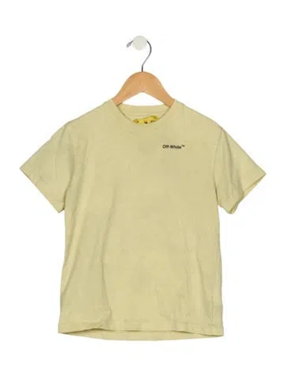 Pre-owned Off-white Kids' Boys' Woven Graphic T-shirt In Yellow