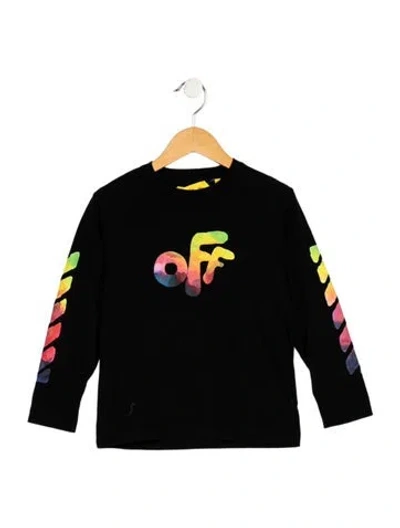 Pre-owned Off-white Babies' Boys' Woven Long Sleeve Graphic Tee In Black