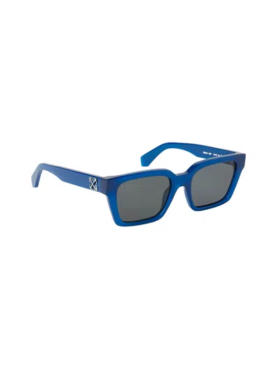 Off-white Branson Arrow Logo Sunglasses In Blue
