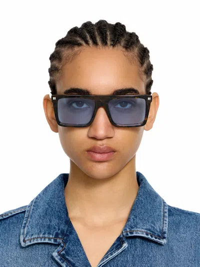 Off-white Bridgeport Blue Lens Sunglasses In Red