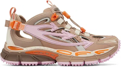 Off-white Brown 'be Right Back' Open Sneakers