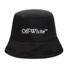 Off-white Off White Cappello Bucket Con Ricamo In Black