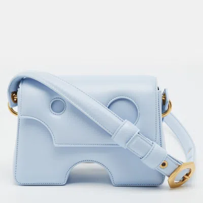 Pre-owned Off-white Burrow 22 Sky6 Blue Leather Shoulder Bag