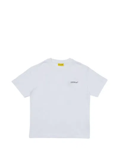 Off-white Kids' Butterfly-print T-shirt In White