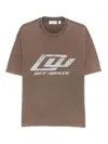 Off-white Logo Printed Crewneck T-shirt In Negro