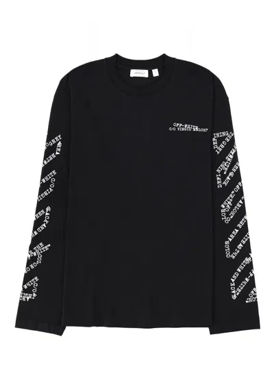 Off-white Graphic Logo Long Sleeve T-shirt In Black