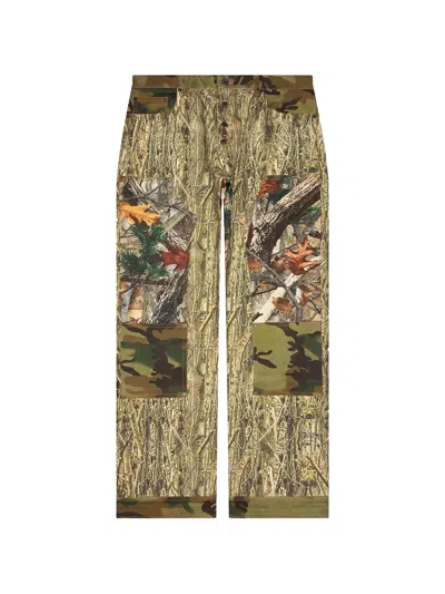 Off-white Camo-print Straight-leg Jeans In Multi