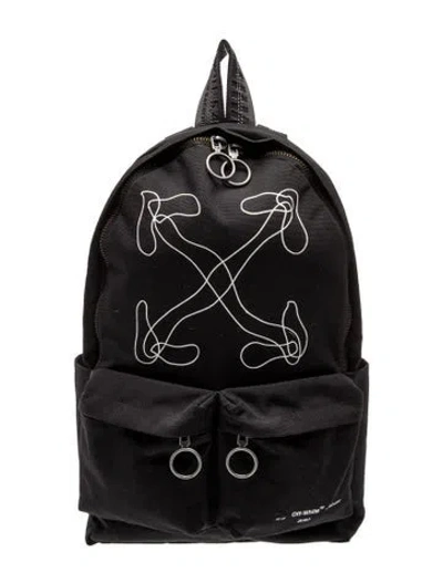 Pre-owned Off-white Canvas Arrow In Black