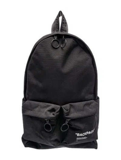 Pre-owned Off-white Canvas Backpack In Black