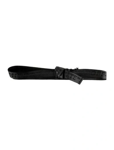 Pre-owned Off-white Canvas Belt In Black