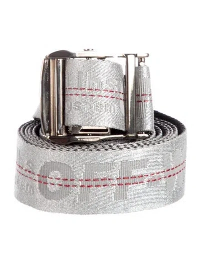 Pre-owned Off-white Canvas Belt In Grey