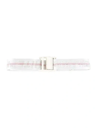 Pre-owned Off-white Canvas Belt In White