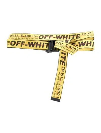 Pre-owned Off-white Canvas Belt In Yellow