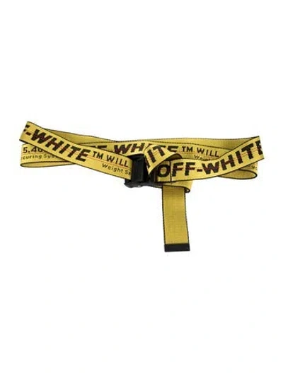 Pre-owned Off-white Canvas Belt In Yellow