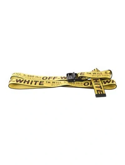 Pre-owned Off-white Canvas Belt In Yellow