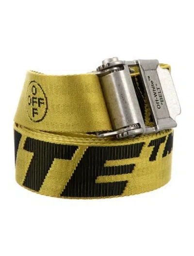 Pre-owned Off-white Canvas Belt In Yellow