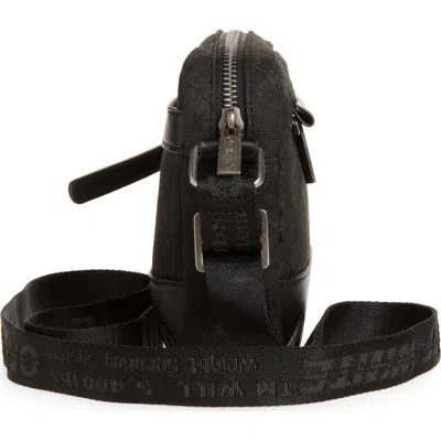 Off-white Canvas Crossbody Messenger Bag In Black