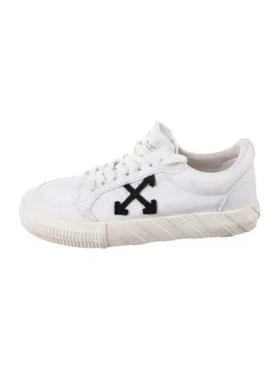 Pre-owned Off-white Canvas Graphic Print Sneakers In White