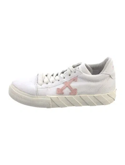 Pre-owned Off-white Canvas Graphic Print Sneakers In White