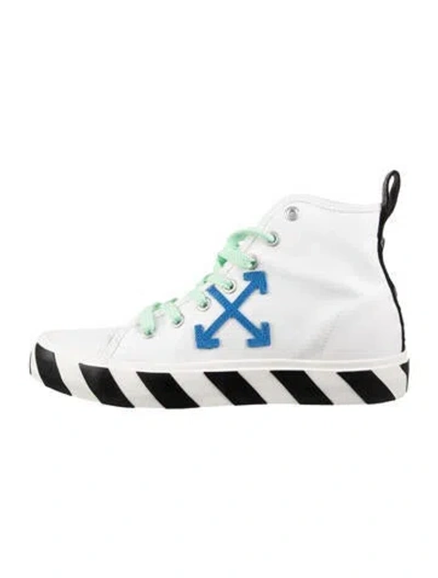 Pre-owned Off-white Canvas Graphic Print Sneakers In White