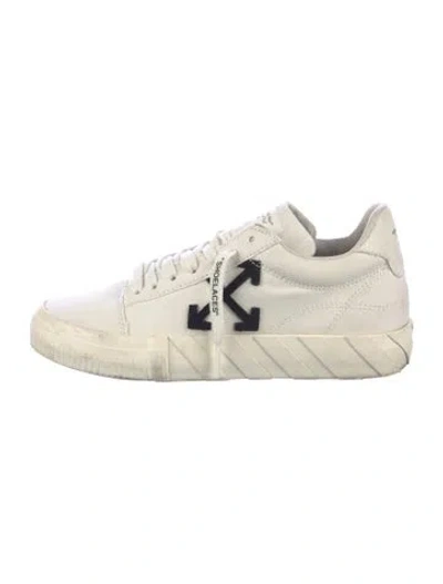 Pre-owned Off-white Canvas Graphic Print Sneakers In White