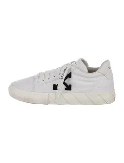 Pre-owned Off-white Canvas Graphic Print Sneakers In White