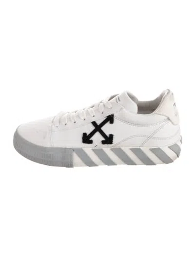 Pre-owned Off-white Canvas Graphic Print Sneakers In White