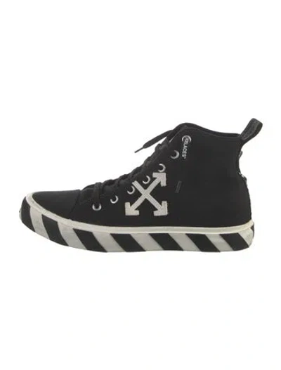 Pre-owned Off-white Canvas Printed Sneakers In Black