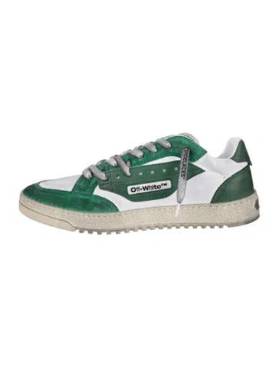 Pre-owned Off-white Canvas Sneakers In Green
