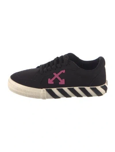 Pre-owned Off-white Canvas Striped Sneakers In Blue