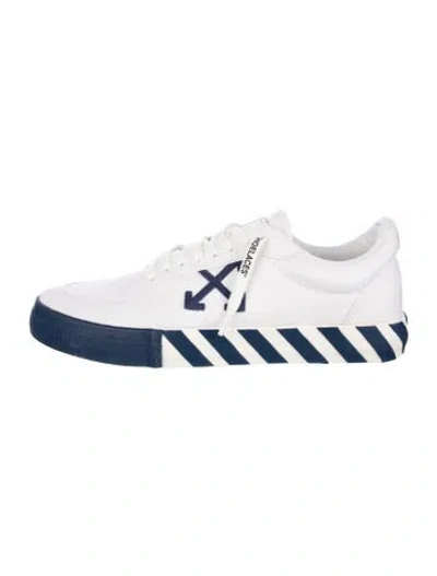 Pre-owned Off-white Canvas Striped Sneakers In White