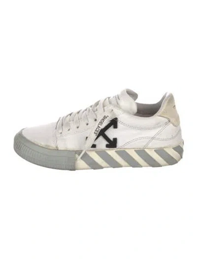 Pre-owned Off-white Canvas Striped Sneakers In White