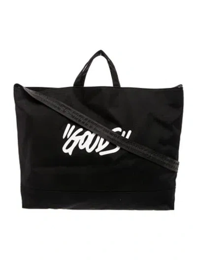 Pre-owned Off-white Canvas Tote In Black