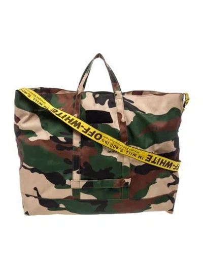 Pre-owned Off-white Canvas Tote In Neutrals