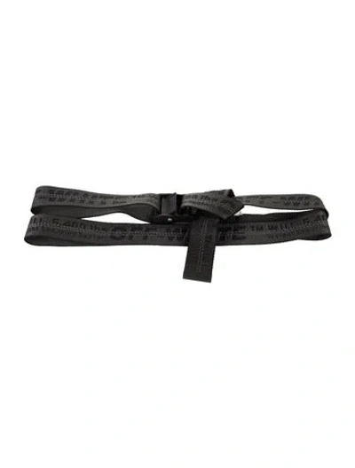 Pre-owned Off-white Canvas Waist Belt In Black