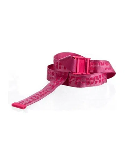 Pre-owned Off-white Canvas Waist Belt In Pink